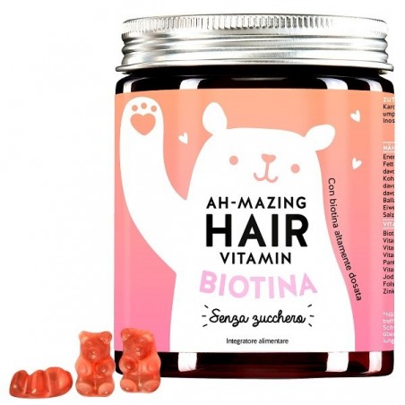 integratore alimentare capelli vegano 45 orsetti gommosi Bears with benefits Biotina