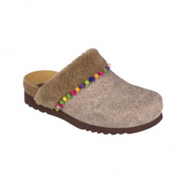 1 paio di Scholl Shoes Pantofole da donna in Feltro e Pelliccia Sintetica 40