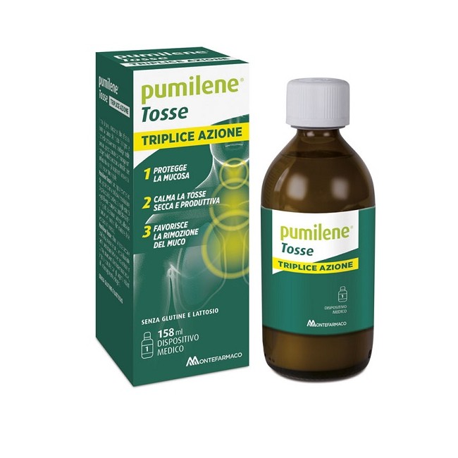158ml di Montefarmaco Pumilene Tosse Sciroppo Triplice Azione