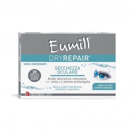 10 Flaconi Monodose da Eumill Dryrepair Gocce Oculari Lubrificanti 10 Flaconi Monodose da Eumill Dryrepair Gocce Oculari Lubrificanti