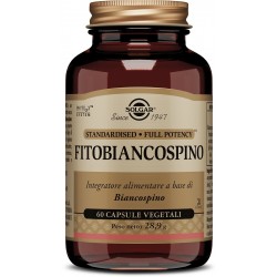 Barattolo da 60 capsule vegetali di Integratore Rilassante Fitobiancospino da Solgar
