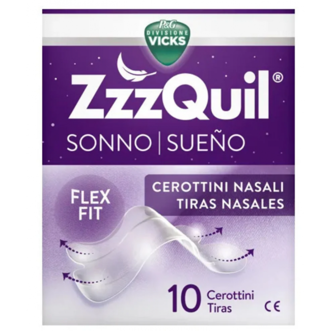 10 pezzi di ZzzQuil Cerottini Nasali per il Sonno