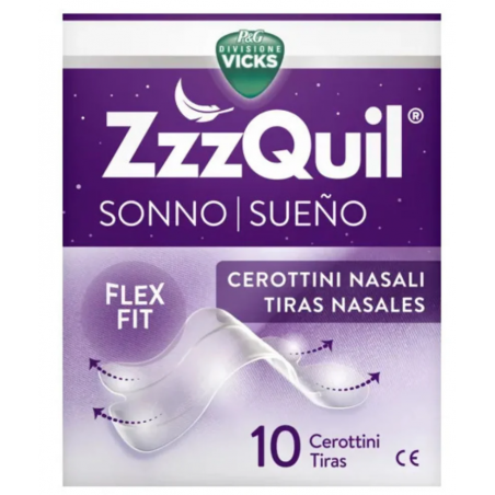 10 pezzi di ZzzQuil Cerottini Nasali per il Sonno