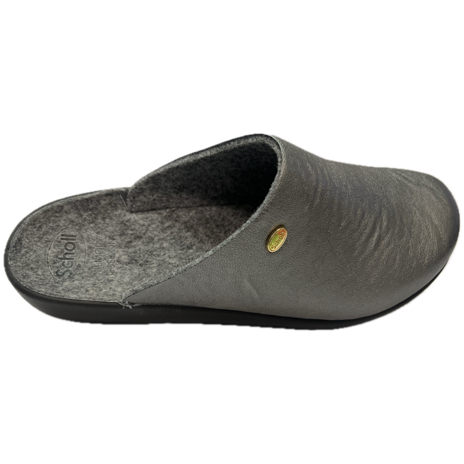 Scholl Calzatura Nilla Laminated Wool Pewter Tomaia Lana Fodera Tomaia Sfoderato Sottopiede Lana Suola Pu Fitting G 40