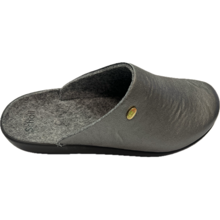 Scholl Calzatura Nilla Laminated Wool Platinum Tomaia Lana Fodera Tomaia Sfoderato Sottopiede Lana Suola Pu Fitting G 39