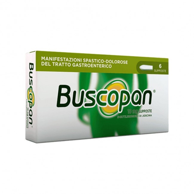 6 supposte di Buscopan 10mg Rimedio per l'intestino