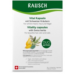Rausch capsule vitalità integratore alimentare per capelli, pelle e unghie 60 capsule