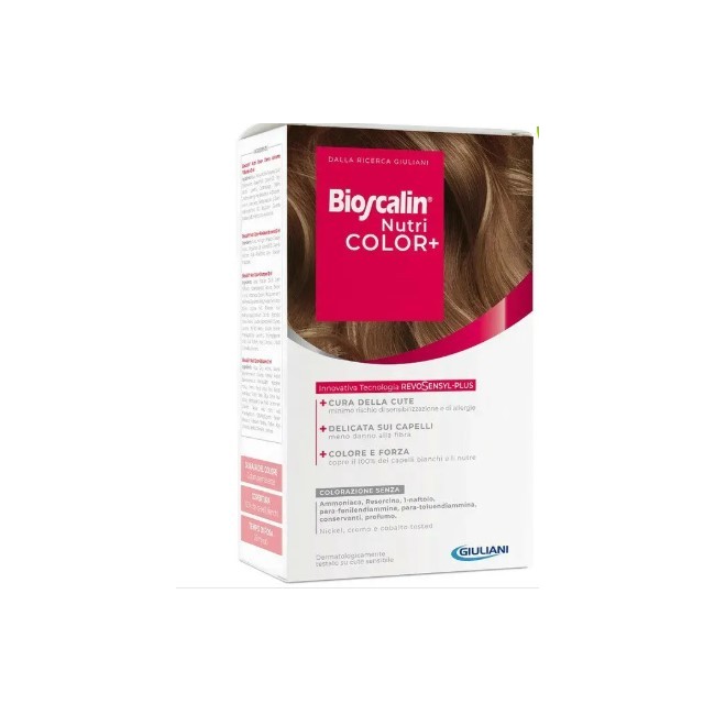 Giuliani Bioscalin Nutri Color+ 6,01 Biondo Scuro Freddo Crema Colorante 40 Ml + Rivelatore Crema 60 Ml + Shampoo 12 Ml + Balsam
