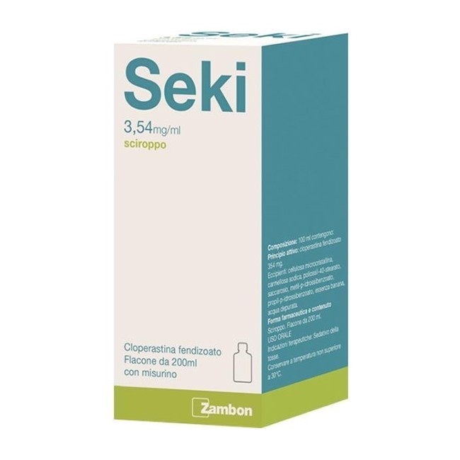 flacone 200 ml Sciroppo sedativo Seki 3,54 Mg/ml
