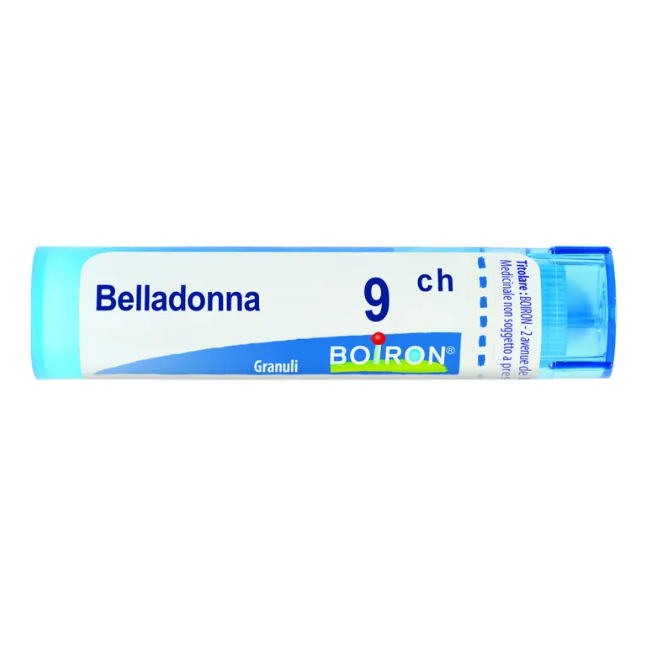 Tubo da 80 granuli di Belladonna Atropa 9ch della Boiron.
