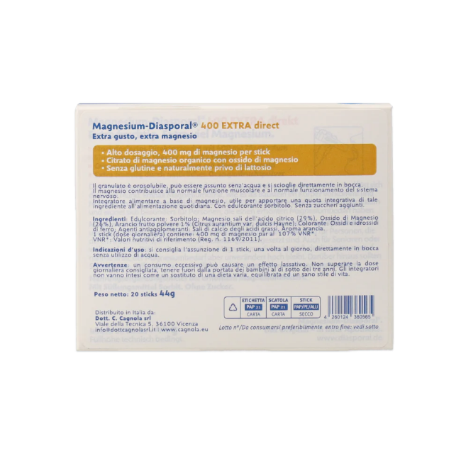 Dott. C. Cagnola Magnesio Diasporal 400 Mg Direk Orosolubile