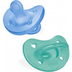 2 pezzi di Chicco Gommotto in Silicone Azzurro 16-36 Mesi