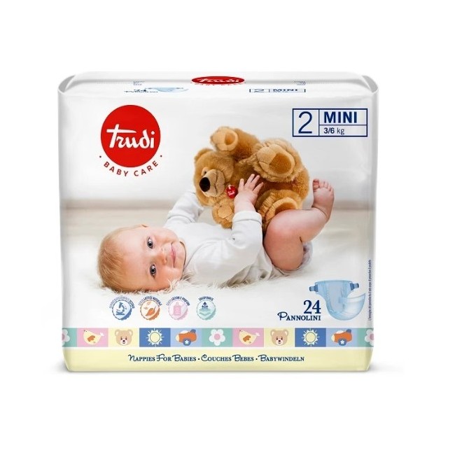 Silc Trudi Baby Care Pannolini Mini 3/6 Kg 24 Pezzi