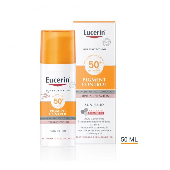 50ml di Eucerin Sun Protection Pigment Control Fluido Solare SPF50+