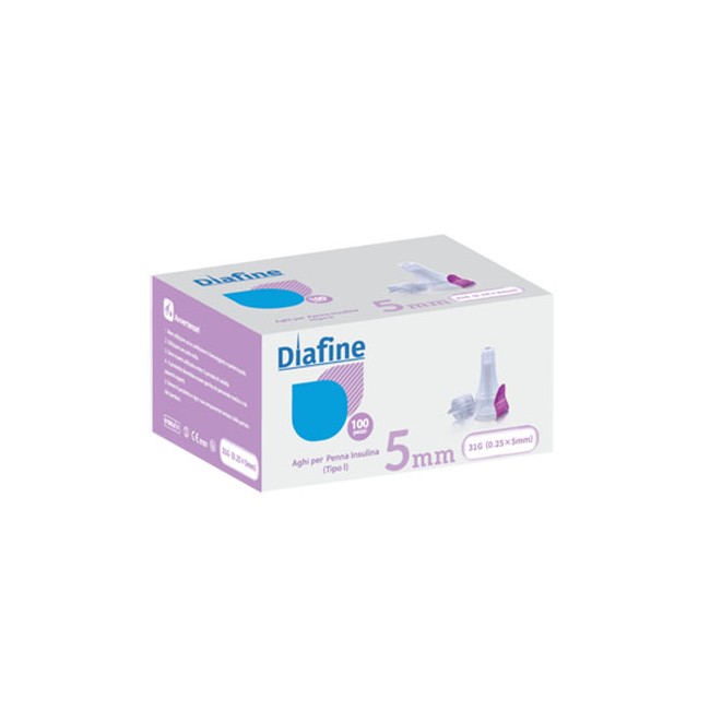 Diacare Ago Pungidito Per Insulina Diafine 31gx5mm 100 Pezzi
