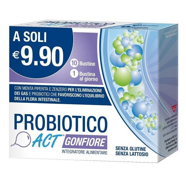 F&f Probiotico Act Gonfiore 10 Bustine