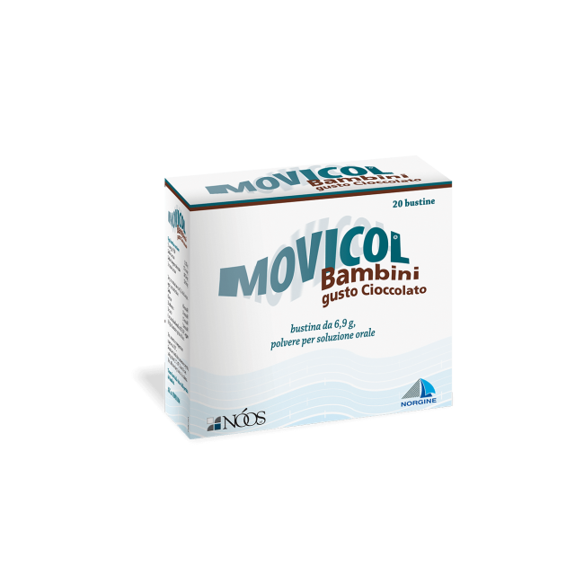 20 buste al cioccolato Movicol Bambini 6,9 g