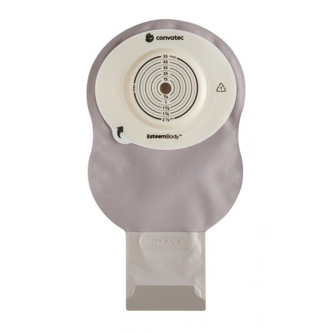 Convatec Sacca Ileostomia Esteem Body Fondo Aperto 4 Mm Opaco Ritagliabile 10-45 Mm 10 Pezzi