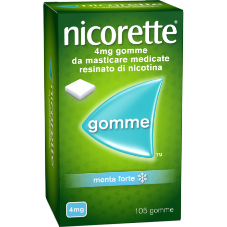 confezione 105 gomme masticabili gusto menta nicorette 4 mg confezione 105 gomme masticabili gusto menta nicorette 4 mg