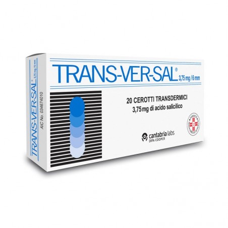 20 Cerotti Transdermici Trans-ver-sal 3,75 Mg/ 6 Mm