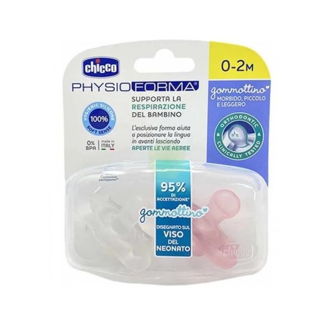 Chicco Mini Gommotto Bimba Silicone 0-2 Mesi 2 Pezzi C