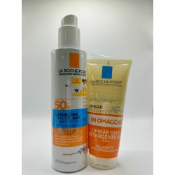 protezione solare per bambini+ olio detergente anti-rossore 200ml + 100ml la roche posay