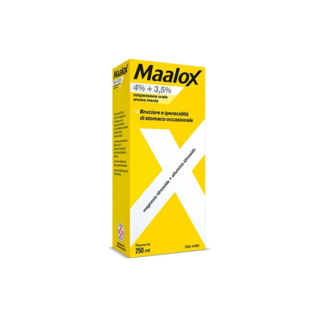Sospensione Orale da 250 ml Aroma Menta Maalox Plus 4% + 3,5%