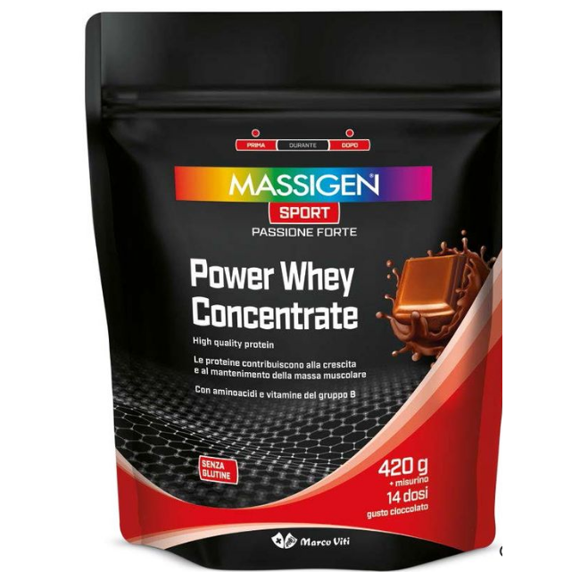 Marco Viti Massigen Sport Power Whey Concentrate Cioccolato 420 G