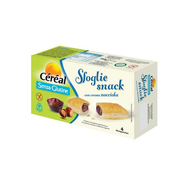 Nutrition & Santè Cereal Senza Glutine Sfoglie Snack Crema Nocciola 4 Monoporzioni