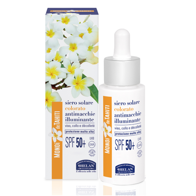 Helan Monoi De Tahiti Ata Siero Solare Colorato Illuminante Antimacchie Spf50+ 30 Ml