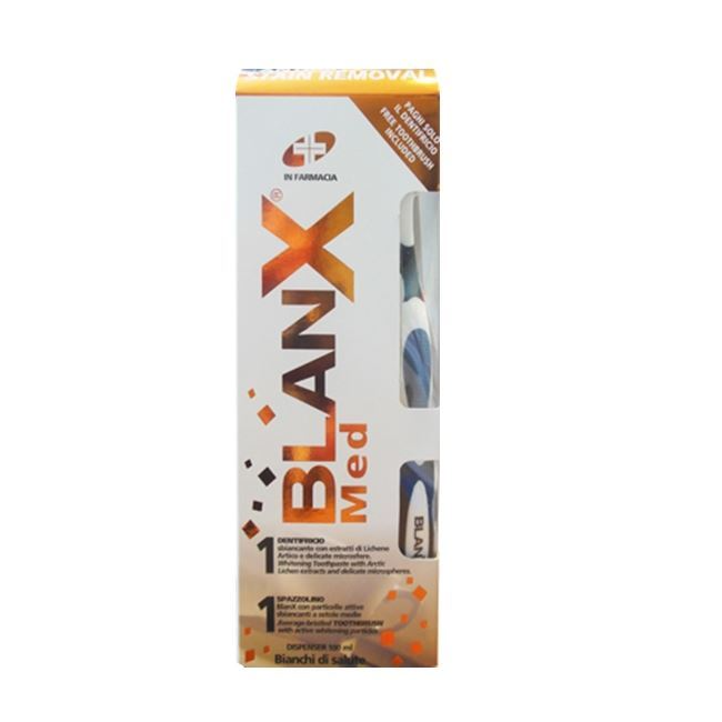 BlanX Med Dentifricio Antimacchie + Spazzolino - 2 pezzi