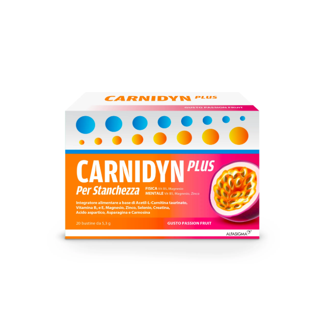 20 Bustine Da 5,3 G Carnidyn Plus Gusto Passion Fruit