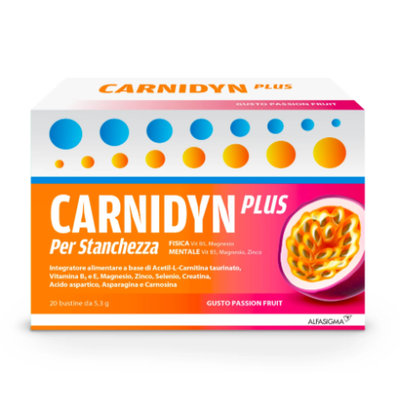 20 Bustine Da 5,3 G Carnidyn Plus Gusto Passion Fruit
