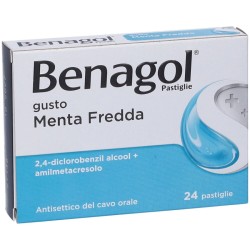 24 Pastiglie gusto Menta Fredda Benagol 1,2 Mg + 0,6 Mg