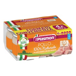 4 vasetti da 80 g Plasmon Omogeneizzato Pollo