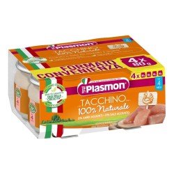 4 vasetti da 80 g Plasmon Omogeneizzato Tacchino