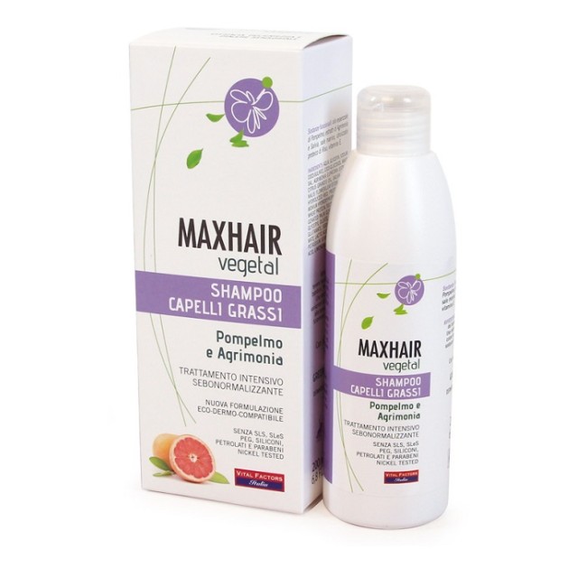 Vital Factors Maxhair Vegetal Shampoo Capelli Grassi 200 Ml
