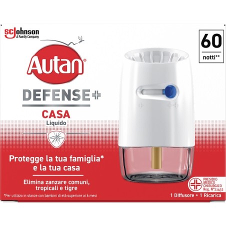 Diffusore e Flaconcino da 36 ml Autan Defense Liquido Elettrico Casa