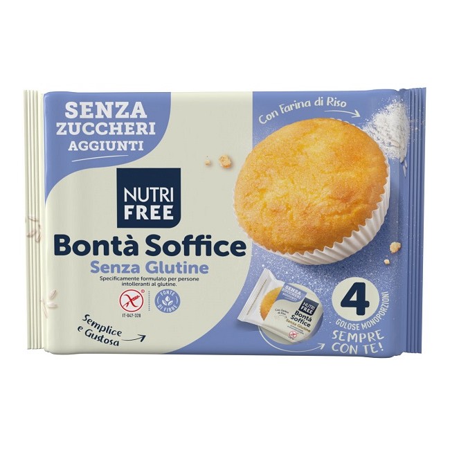 Nt Food Nutrifree Bonta' Soffice Senza Zuccheri Aggiunti 4 Pezzi Da 35 G