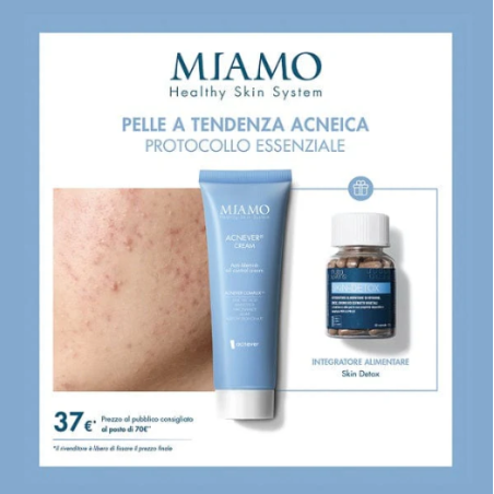 crema da 50 ml + 60 capsule Miamo Protocollo Pelle Tendenza Acneica