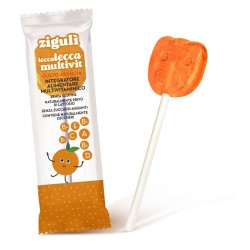 Confezione da 8,2g di Multivit Lecca Lecca all'arancia Zigulì