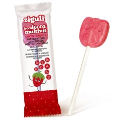 Confezione da 8,2g di Multivit Lecca Lecca alla fragola Zigulì