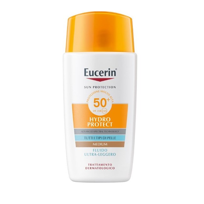 flaconcino 50 ml fluido viso eucerin spf50+ ultra-leggero