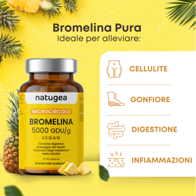 Prodgtal Natugea Bromelina 5000 5000 Gdu/g 120 Compresse