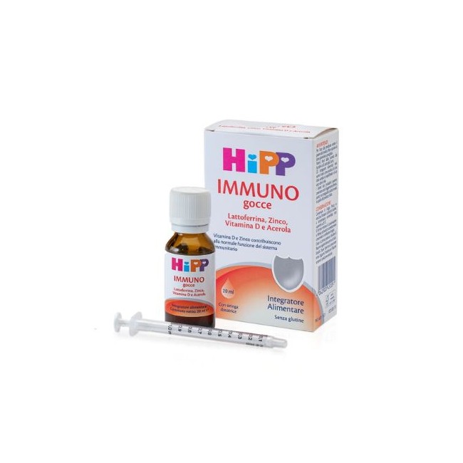 Flacone da 20 Ml di Integratore Difese Immunitarie di Immuno Gocce da Hipp