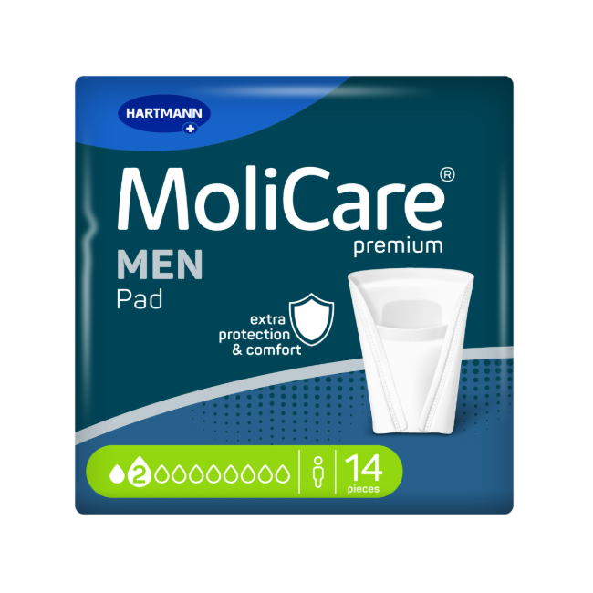 Paul Hartmann Pannolino Per Incontinenza Leggera Maschile Molicare Premium Man Pad 2 Gocce 14 Pezzi