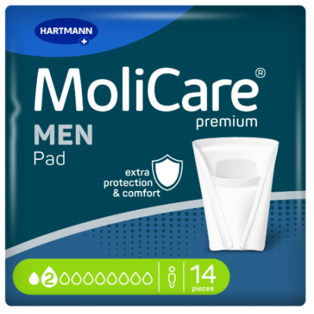 Paul Hartmann Pannolino Per Incontinenza Leggera Maschile Molicare Premium Man Pad 2 Gocce 14 Pezzi