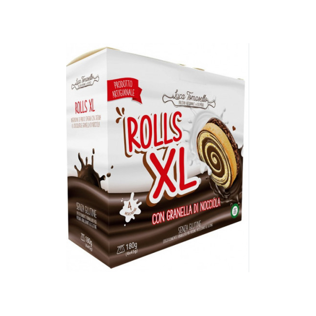 Tomasello Luca Rolls Merendina Pan Di Spagna Crema Cioccolato E Nocciola 72 G