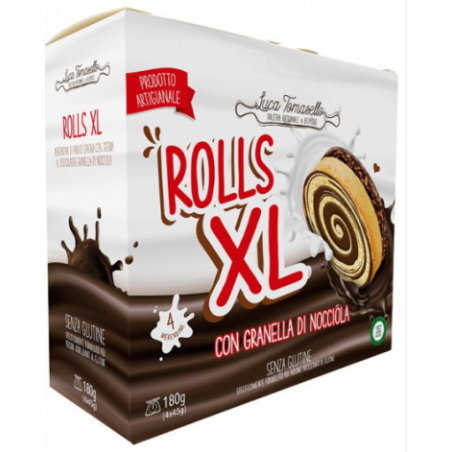 Tomasello Luca Rolls Merendina Pan Di Spagna Crema Cioccolato E Nocciola 72 G