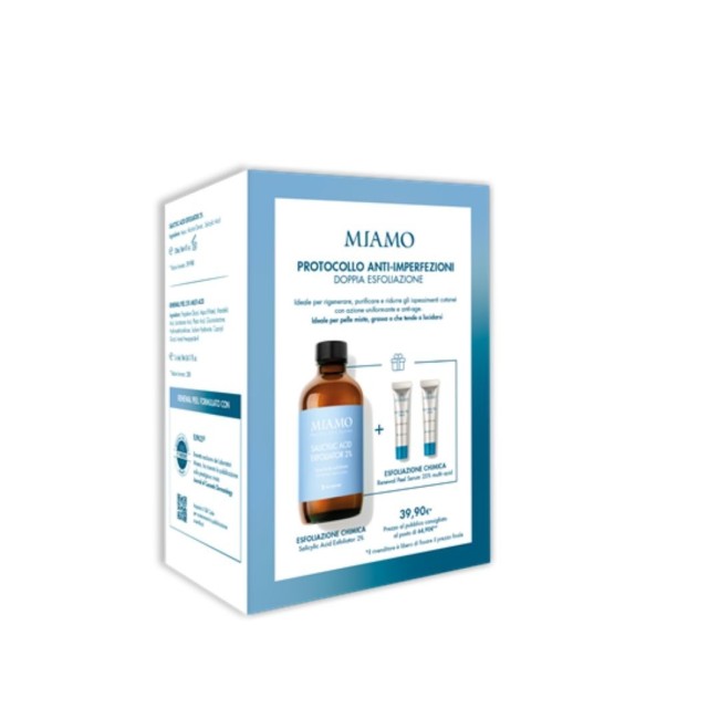 Med Miamo Cofanetto 2025 Esfoliante Anti Imperfezioni 1 Acido Salicilico 120 Ml + 2 Renewal Peel 5 Ml Omaggio
